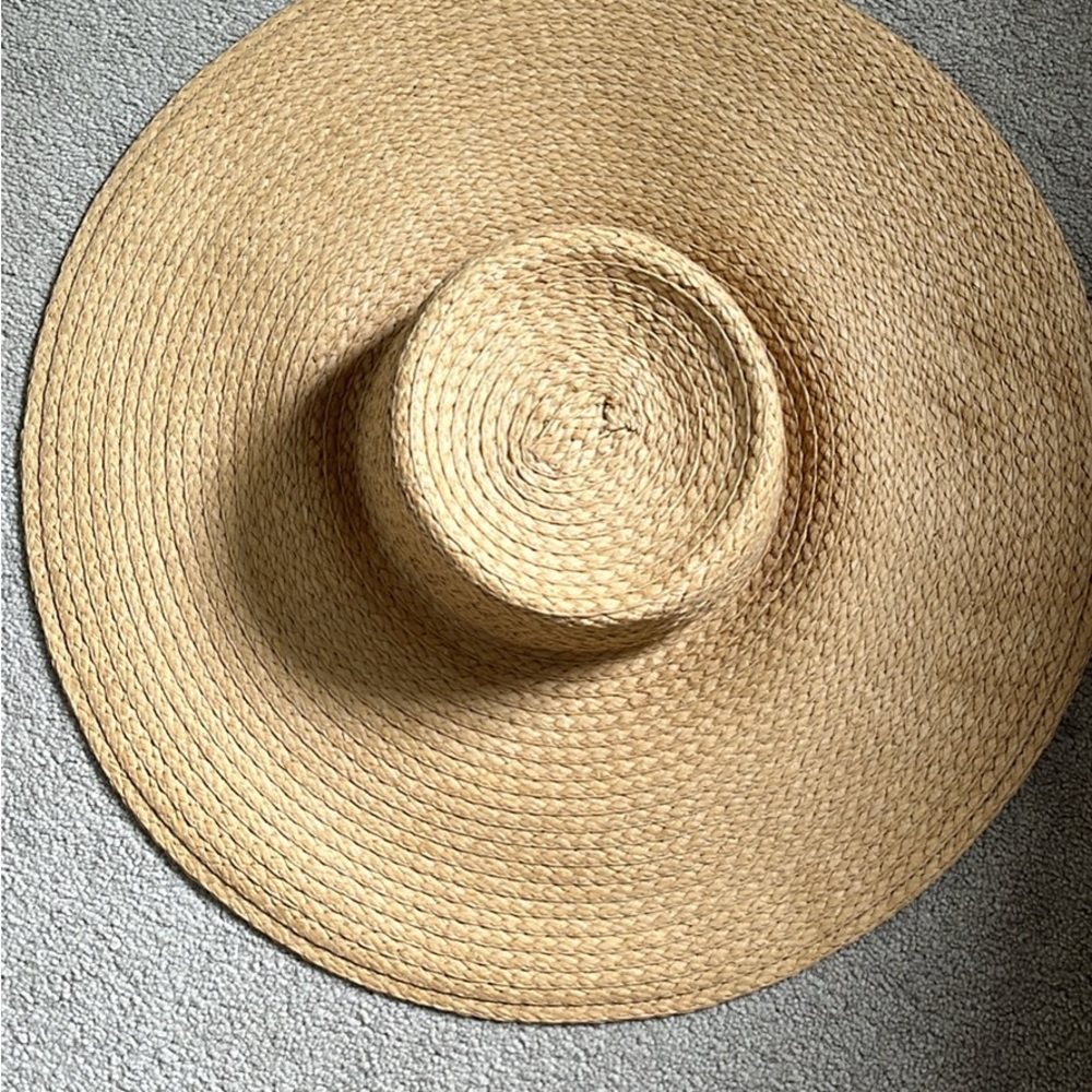 Aritzia Tan Wide-Brim Hat